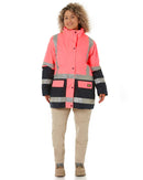 Womens Taped Hi Vis 5 In 1 Rain Jacket - Pink/Navy - AJP Industrial Supplies - bisley - bkl6975 - tt21 - 6