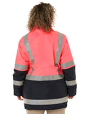 Womens Taped Hi Vis 5 In 1 Rain Jacket - Pink/Navy - AJP Industrial Supplies - bisley - bkl6975 - tt21 - 6