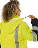 Womens Taped Hi Vis 5 In 1 Rain Jacket - Yellow/Navy - AJP Industrial Supplies - bisley - bkl6975 - tt04 - 6