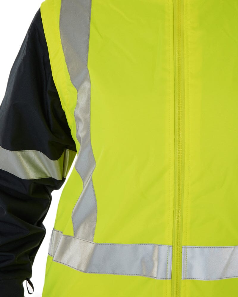 Womens Taped Hi Vis 5 In 1 Rain Jacket - Yellow/Navy - AJP Industrial Supplies - bisley - bkl6975 - tt04 - 6