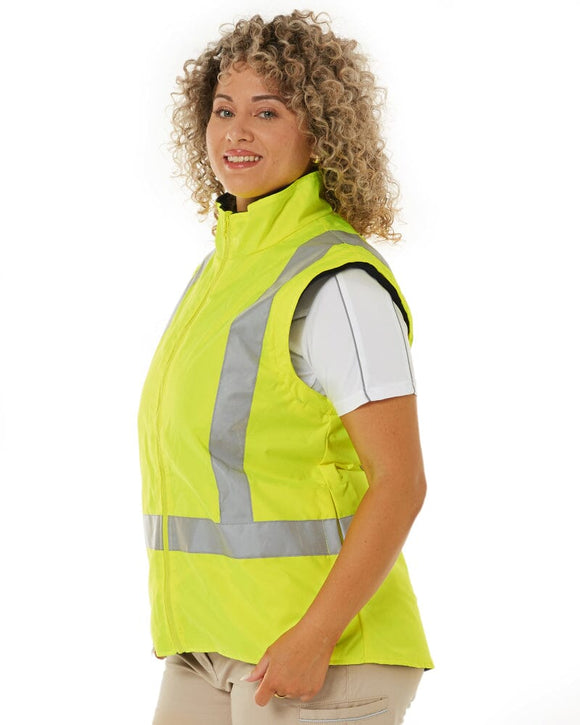 Womens Taped Hi Vis 5 In 1 Rain Jacket - Yellow/Navy - AJP Industrial Supplies - bisley - bkl6975 - tt04 - 6