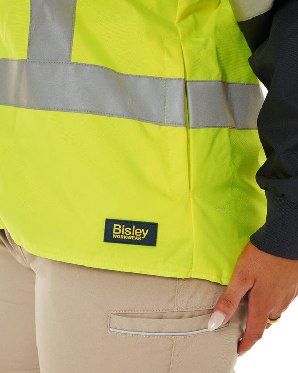 Womens Taped Hi Vis 5 In 1 Rain Jacket - Yellow/Navy - AJP Industrial Supplies - bisley - bkl6975 - tt04 - 6