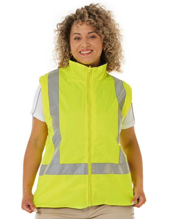 Womens Taped Hi Vis 5 In 1 Rain Jacket - Yellow/Navy - AJP Industrial Supplies - bisley - bkl6975 - tt04 - 6