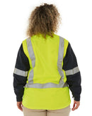 Womens Taped Hi Vis 5 In 1 Rain Jacket - Yellow/Navy - AJP Industrial Supplies - bisley - bkl6975 - tt04 - 6