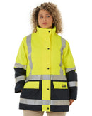 Womens Taped Hi Vis 5 In 1 Rain Jacket - Yellow/Navy - AJP Industrial Supplies - bisley - bkl6975 - tt04 - 6