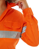 Womens Vented Lightweight Open Front Shirt - Orange - AJP Industrial Supplies - ritemate - rm208v3r - ora - 6