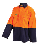 Workit Hi - Vis 2 Tone Dual Weight Half Closed Gusset Cuff Welding Drill Shirt 2027 - AJP Industrial Supplies - 