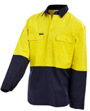 Workit Hi - Vis 2 Tone Dual Weight Half Closed Gusset Cuff Welding Drill Shirt 2027 - AJP Industrial Supplies - 